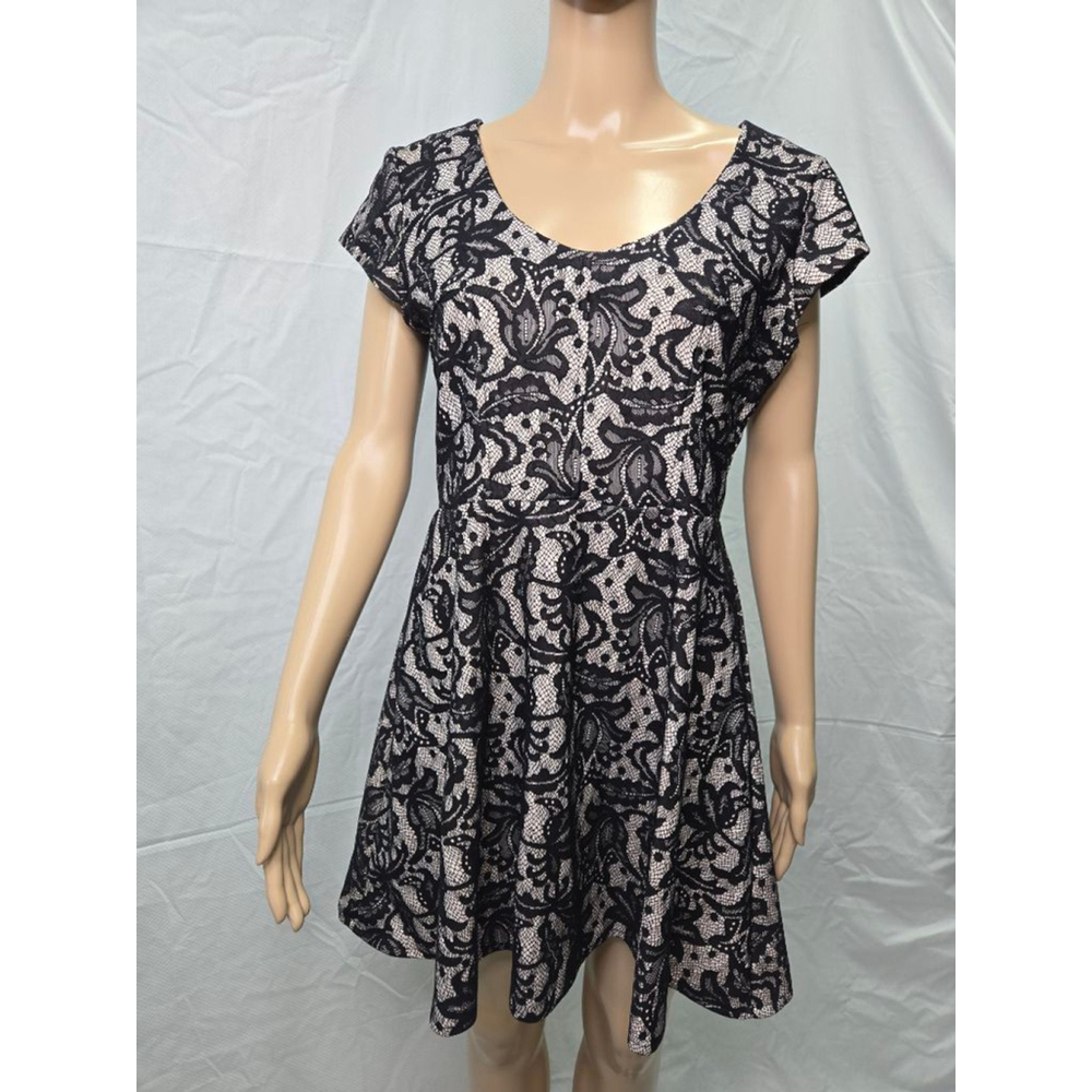 Heart Soul | Women | Dress | Black | Lace | Skater | Size Large